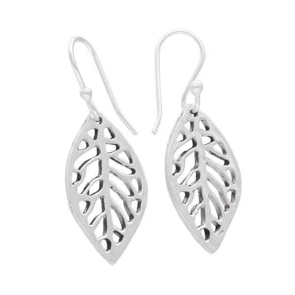 pakilia pakilia Silber Ohrringe Blätter fair-trade und handmade – Produktbild 3 von 4