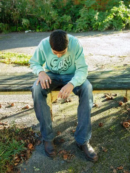 Nudie Jeans Nudie Jeans Palle Sweatshirt Take it easy, Turquoise /türkis, – Produktbild 2 von 4
