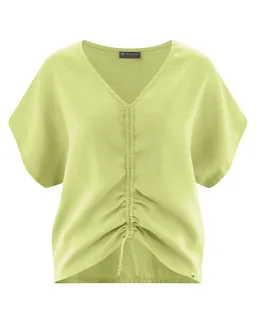 HempAge Hempage Damen vegan Bluse Gathered Summer Lindgrün – Produktbild 1 von 1