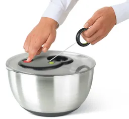EMSA EMSA Salatschleuder "TURBOLINE" 4,5 l, edelstahl/schwarz – Produktbild 1 von 1