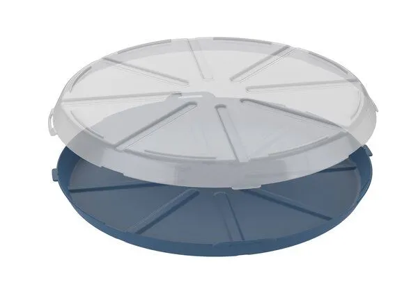 REuse REuse Pizzabox Verpackung - Essensbehälter, Blau transparent, – Produktbild 3 von 4
