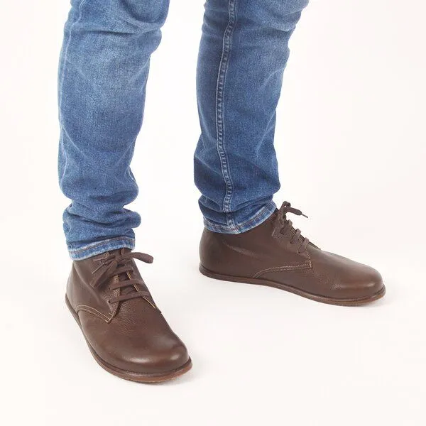 Pololo Pololo knöchelhoher Barfußschuh Dublin, pflanzlich gegerbtes Leder, Braun, – Produktbild 4 von 4