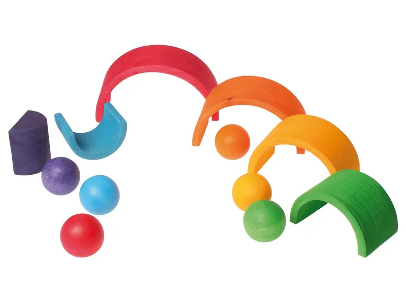 Grimms Grimms Holzkugeln Regenbogen 6er Set aus Ahornholz Durchmesser Kugel 4,5 cm, Mehrfarbig, – Produktbild 2 von 2