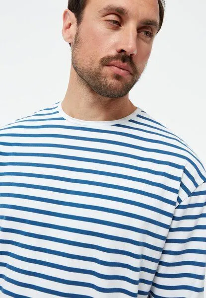 Givn Berlin Givn Berlin Gestreiftes Langarmshirt GBPITTIE aus Bio-Baumwolle, Blazing blue / white (stripes), – Produktbild 4 von 4