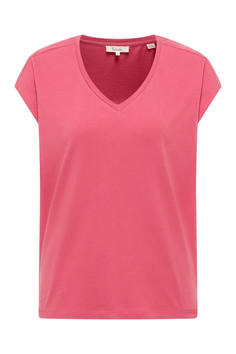 Tranquillo Jerseyshirt Elliin aus Bio-Baumwolle - holly berry / XS – Produktbild 1 von 2