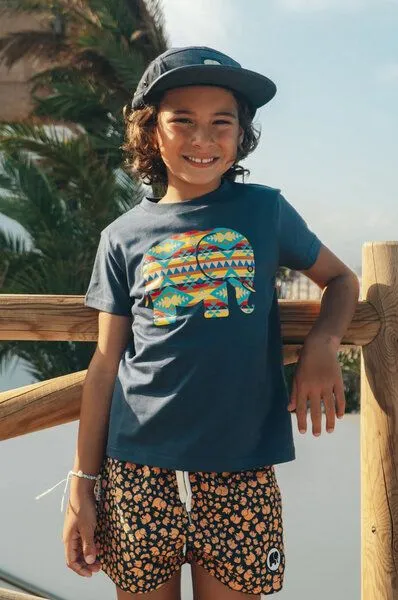 Trendsplant Kid's Organic Navajo Classic T-Shirt Trendsplant Blue, Blau, – Produktbild 3 von 3