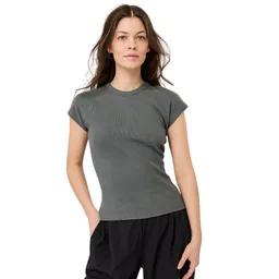 mandala Ripp-T-Shirt in schmaler Passform für Damen Mandala – Produktbild 1 von 1