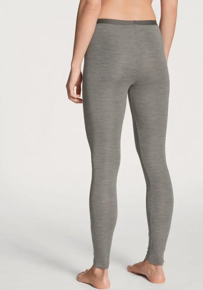 CALIDA CALIDA Leggings True Confidence wärmend, elastisch, Feinripp-Qualität, atmungsaktiv, weich, Grau, – Produktbild 4 von 5