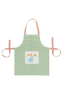 Tranquillo Tranquillo Kochschürze für Kinder VELOBLOOM 60x50cm Bio-Baumwolle Fronttasche mit Blumenmotiv, (Einzelartikel), Robuste und pflegeleichte Kinderschürze, farbenfroh – Produktbild 1 von 1