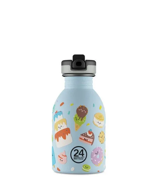 24bottles 24bottles 0,25l Edelstahl Trinkflasche für Kids mit Sportverschluss, Grey, – Produktbild 2 von 8