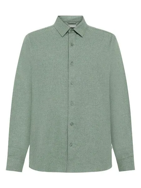 KnowledgeCotton Apparel KnowledgeCotton Apparel Herren Flanellhemd Dune Regular, Lily pad (grün), – Produktbild 1 von 4