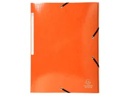 Exacompta 25 Exacompta Sammelmappen "Iderama", 425 g/m², DIN A4, Gummizug, 3 Klappen, orange – Produktbild 1 von 1