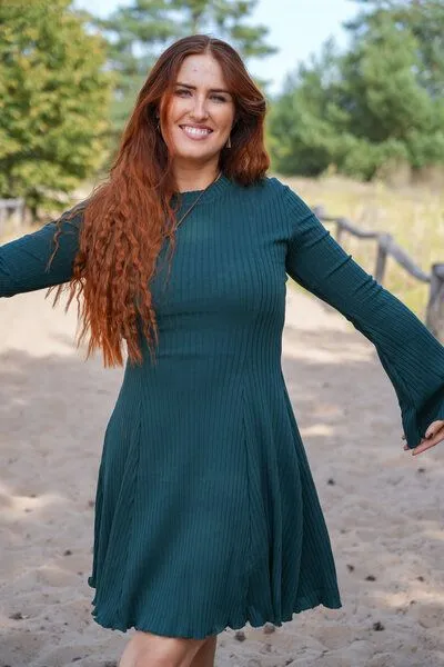 Vivien Joy Vivien Joy Winterkleid - Lya Kleid, Bottle green (petrol), – Produktbild 3 von 4