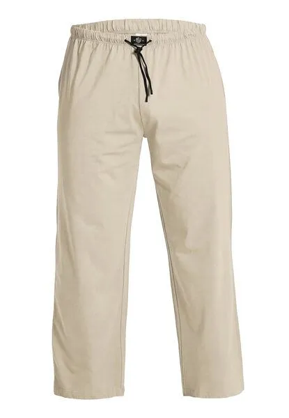 Haasis Bodywear Haasis Bodywear Herren Pyjamahose lang mit Seitentaschen, Single Jersey, reine Baumwolle, Sandgrau, – Produktbild 1 von 3