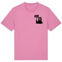 päfjes päfjes Dem Bären ist es EGAL! Dir auch? - Fair Wear Männer Unisex Bio T-Shirt Siebdruck, Rosa (bubble pink), – Produktbild 1 von 1