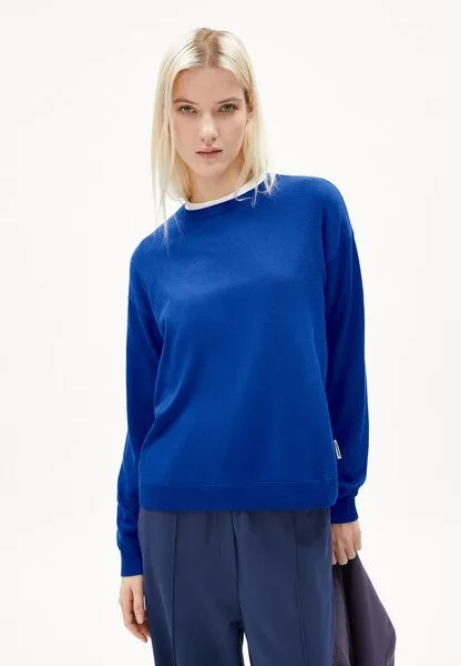 ARMEDANGELS ARMEDANGELS LARUNAA Damen Pullover aus Bio-Baumwoll Mix, Lapis blue, – Produktbild 1 von 4