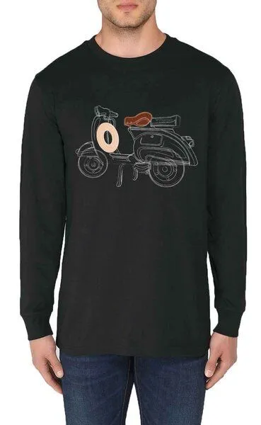 YTWOO YTWOO Herren Langarmshirt mit Scooter, Schwarz, – Produktbild 2 von 2
