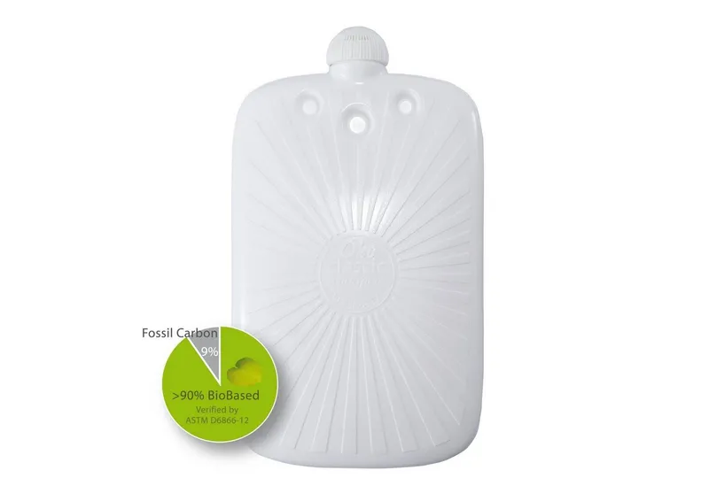 Hugo Frosch Wärmflasche Öko 2,0 l formstabil Made in Germany mit Bezug aus Bio-Baumwolle, Kiwigrün - langlebige Bettflasche, waschbarer Überzug, Grün, – Produktbild 3 von 3