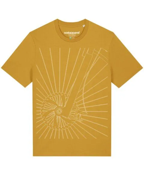 watapparel watapparel T-Shirt Unisex Fahrradspeichen, Ochre, – Produktbild 1 von 3
