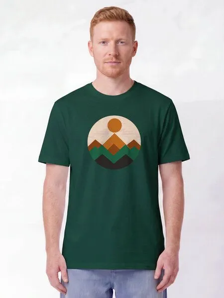 watapparel watapparel T-Shirt Unisex Geometric Landscape 2, Glazed green, – Produktbild 2 von 2