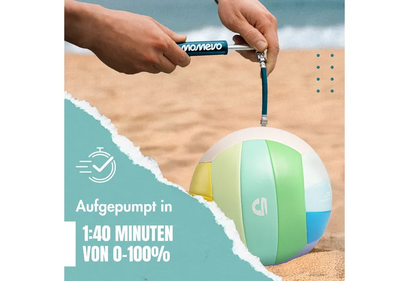 Momevo Beachvolleyball Offizieller Beachvolleyball - DVV zertifiziert, weich und robust, tolle Geschenkidee, Bunt, – Produktbild 2 von 5