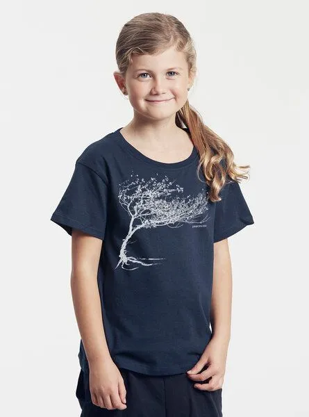 Peaces.bio - handbedruckte Biomode Peaces.bio - handbedruckte Biomode Bio-Kinder T-Shirt Windy Tree, Navy, – Produktbild 2 von 3