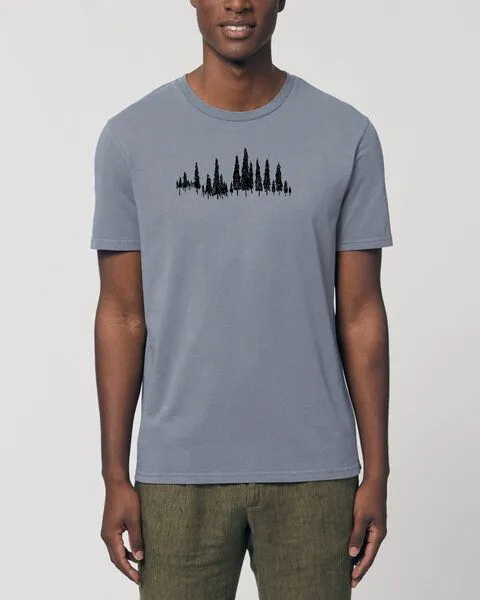 Human Family Human Family Unisex Vintage T-Shirt aus Bio-Baumwolle "Trees", Grau, – Produktbild 3 von 3