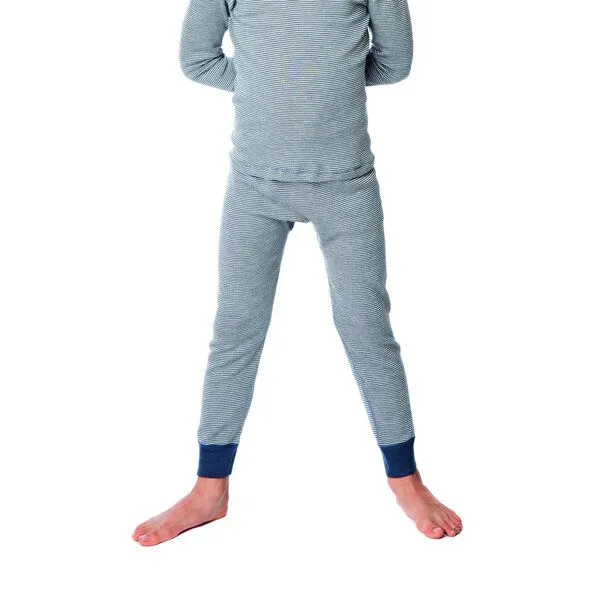 Living Crafts Living Crafts Lange Unterhose für Kinder, Natural/blue striped, – Produktbild 1 von 2