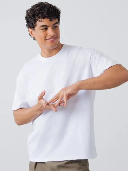 Honest Basics Honest Basics OG Shirt aus Bio- und recycelter Baumwolle, Weiß, – Produktbild 1 von 4