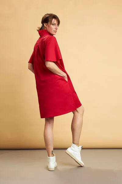 Skrabak Skrabak Damen Kleid aus Bio-Baumwolle "Felix" rot – Produktbild 2 von 3