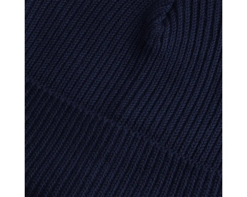 Spreadshirt Beanie Sektgläser Stickerei Fisherman Beanie Bio Mütze (1-St), Blau, – Produktbild 4 von 5