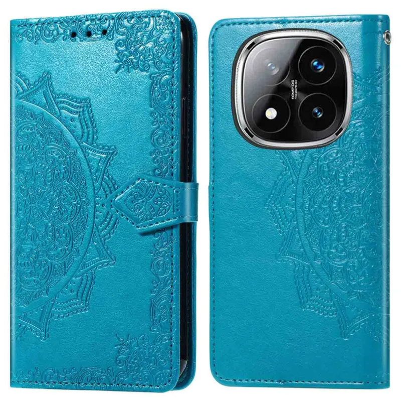 imoshion imoshion Mandala Klapphülle für das Xiaomi Redmi Note 14 Pro (4G), Türkis, – Produktbild 1 von 1
