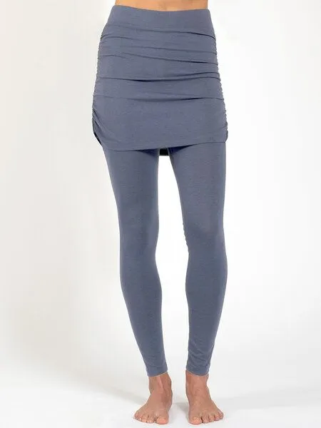 Magadi Magadi Yoga Leggings LARA mit Rock aus Naturmaterial, Grau (blue grey), – Produktbild 1 von 4