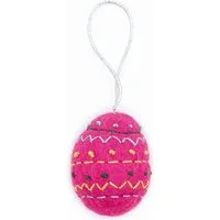 El Puente El Puente Deko-Anhänger "Osterei" | Fair Trade & Handmade aus Nepal, Rosa, – Produktbild 1 von 1