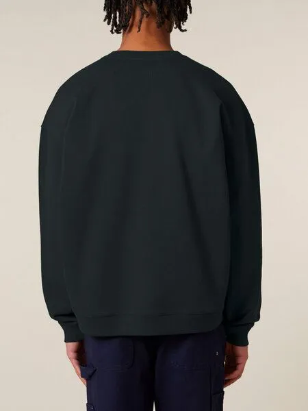 Human Family Human Family Bio Unisex oversize Sweatshirt - "Mountain Silhouette", Schwarz, – Produktbild 2 von 3
