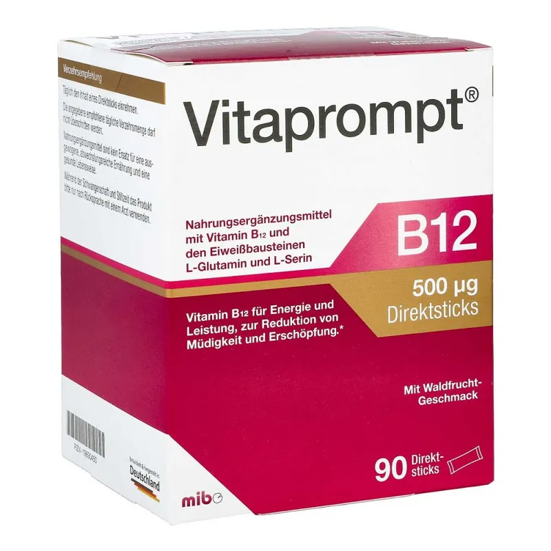 Vitaprompt Vitaprompt B12 500 Μg Direktsticks – Produktbild 1 von 1