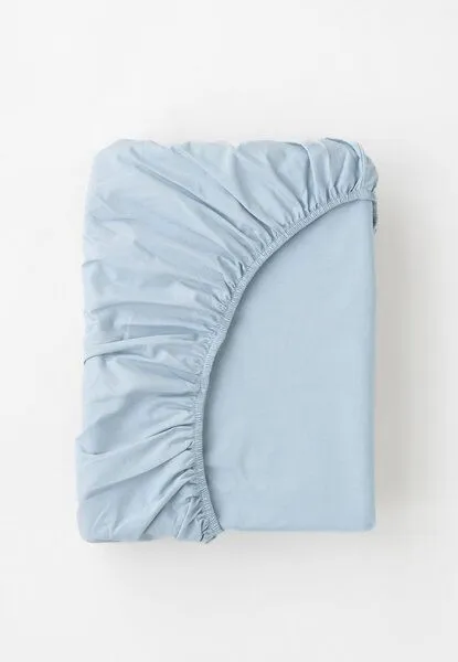 MELA Perkal Spannbetttuch KASOL | von MELA | Fairtrade & GOTS zertifiziert, Cloudy blue, – Produktbild 1 von 2