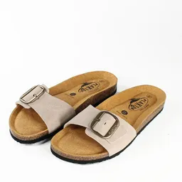 Plakton Plakton Vegane offene Damen Sandale BIS mit einstellbarer Schnalle in Suede-optik – Produktbild 1 von 1