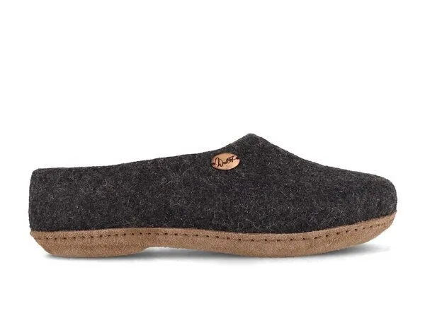 WoolFit WoolFit Filzhausschuhe „Classic“ mit geschlossener Sohle für extra Halt mit Schuheinlage, Graphit(grau), – Produktbild 2 von 3