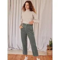 TWOTHIRDS TWOTHIRDS Cordhose Vegan "Ontong" aus Bio-Baumwolle, Washed green, – Produktbild 1 von 1