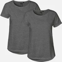 Neutral Doppelpack Neutral® Ladies Roll Up Sleeve T-Shirt, Dunkelgrau meliert, – Produktbild 1 von 1