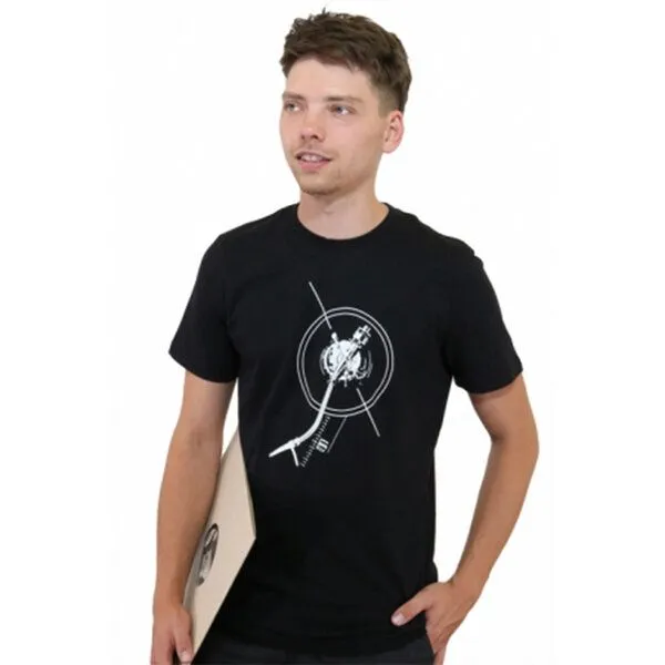 Spangeltangel Spangeltangel T-Shirt "Turntable", schwarz, nachhaltig, Herren, Baumwolle, Plattenspieler, Vinyl, Schwarz, – Produktbild 2 von 2