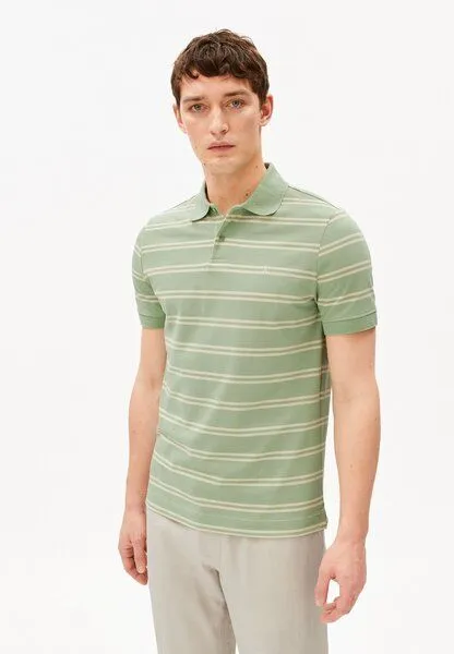 ARMEDANGELS ARMEDANGELS STRIPED POLO Herren Polo-Shirt aus 100% Bio-Baumwolle, Foam-oatmilk, – Produktbild 1 von 4