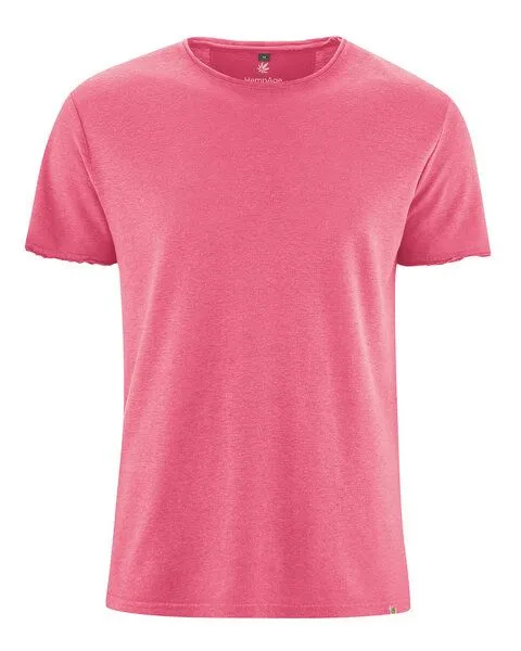 HempAge HempAge Herren T-Shirt Hanf/Biobaumwolle, Hibiscus(rosa), – Produktbild 2 von 3