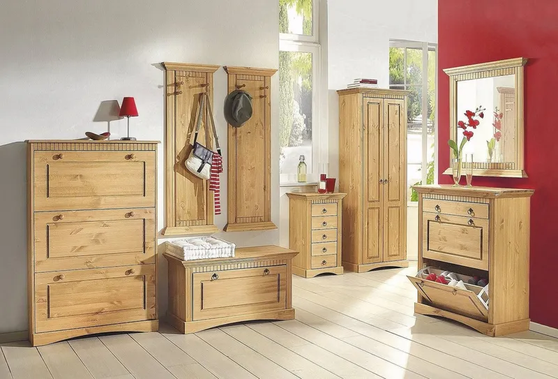 OTTO home Spiegel Rustic, Garderobenspiegel, Landhausstil (Made in Europe), Rahmen in Kiefer massiv, Breite 78 cm, mit Zierfräsungen, Beige, – Produktbild 1 von 5