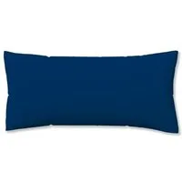 Schlafgut Schlafgut Kissenbezug Knitted Jersey - 95% Biobaumwolle, 5% Elasthan - uni, Blue deep, – Produktbild 1 von 1