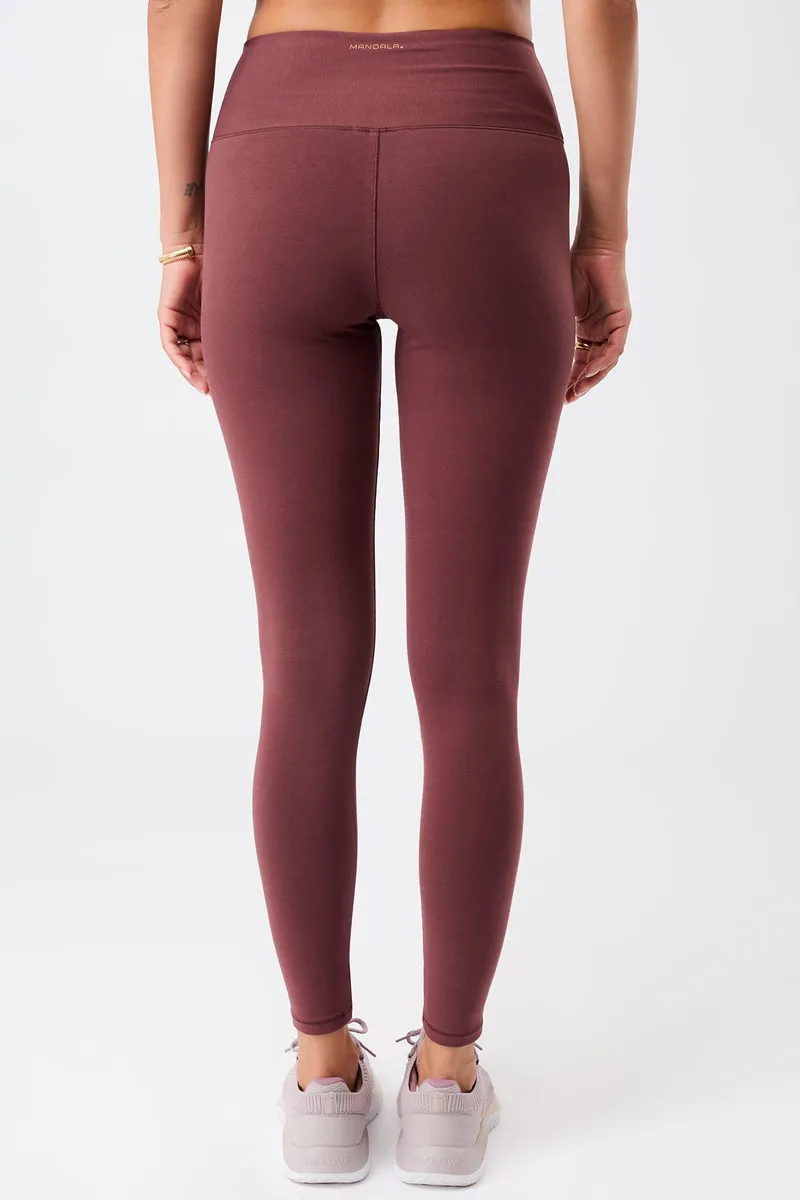 mandala MANDALA Damen vegan Leggings Wrap Rosewood, Dunkelrot, – Produktbild 2 von 2