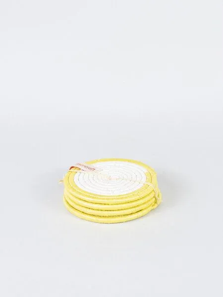 WomenCraft WomenCraft Glasuntersetzer 4er Set - 10cm, Gelb, – Produktbild 1 von 4