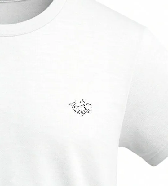 vis wear vis wear Wal der Liebe - Organic Shirt, Weiss, – Produktbild 2 von 4