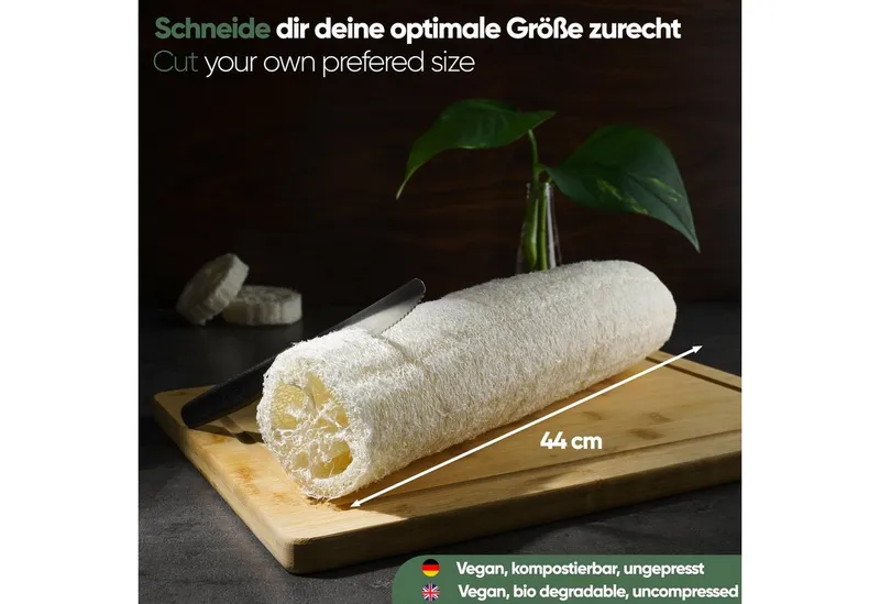 Loofah Moments Bastelnaturmaterial Luffaschwamm, Luffa Gurke, Länge ca. 44cm, Beige, – Produktbild 2 von 5